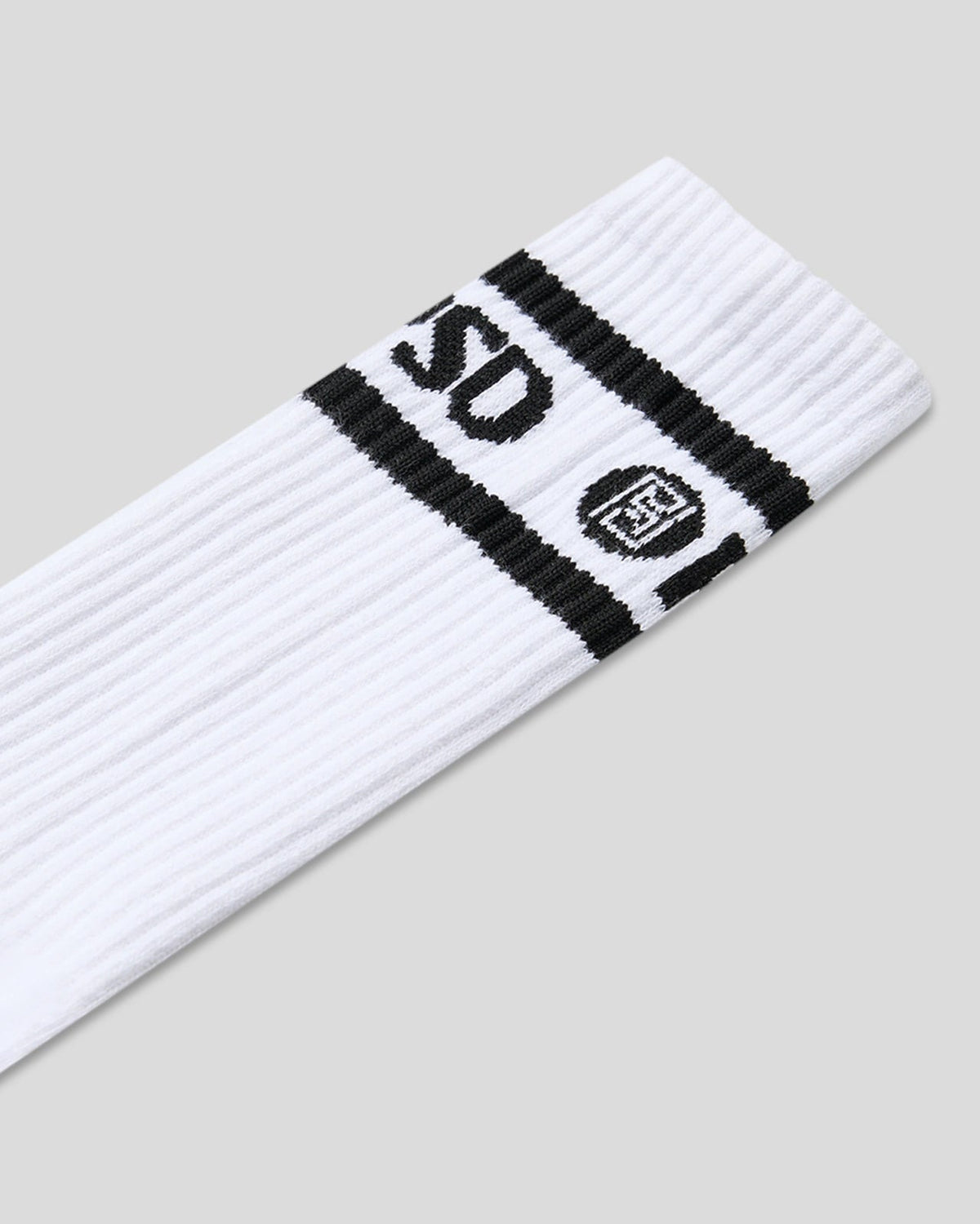 Men PSD 3 Pack - Logo Stripe Crew - White - Crew Sock