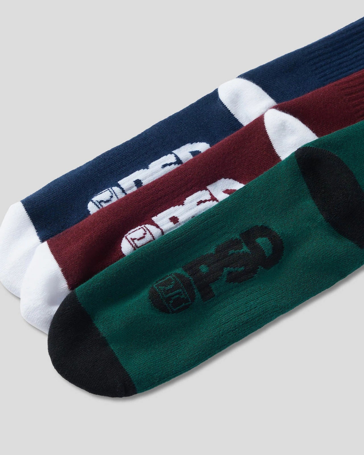 Men PSD 3 Pack - Logo Crew - Dark Tones - Crew Sock