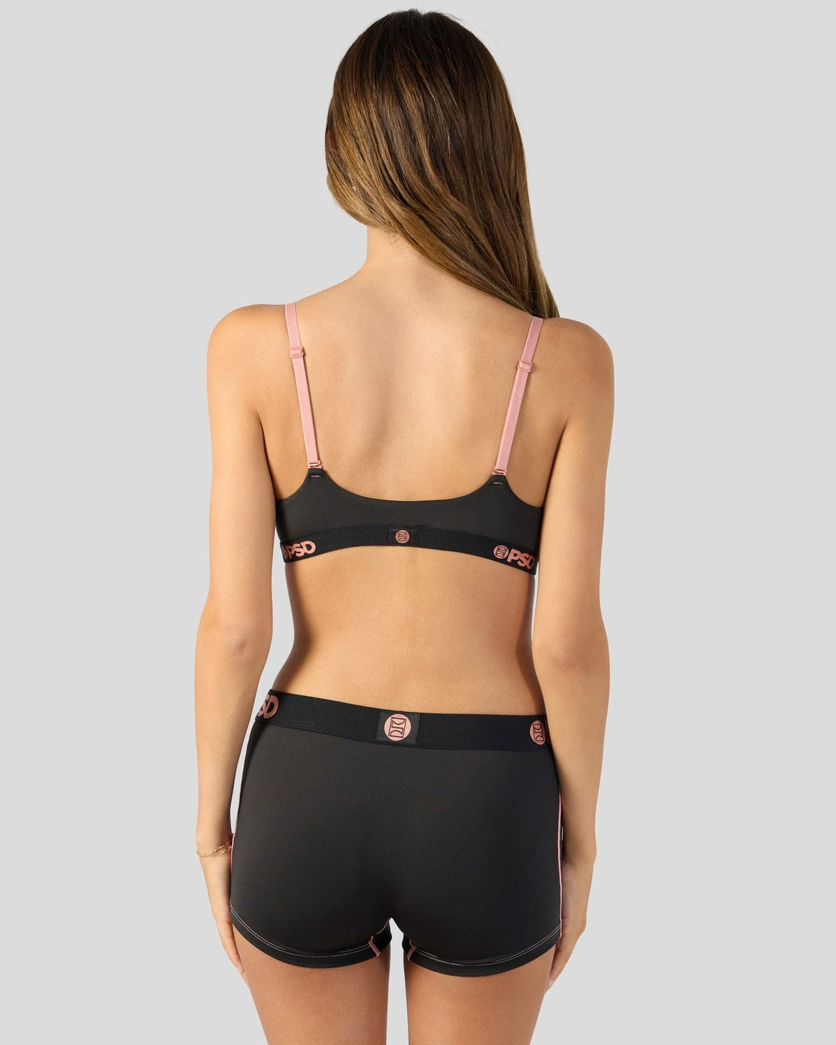 Sale PSD Solids - Black Bling - Scoop Bralette
