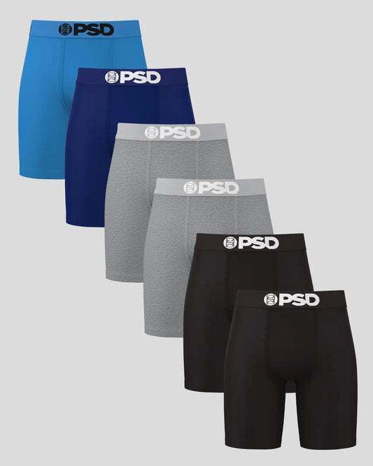 Men PSD Solids 6 Pack - Core Navy - Standard Length - Cotton
