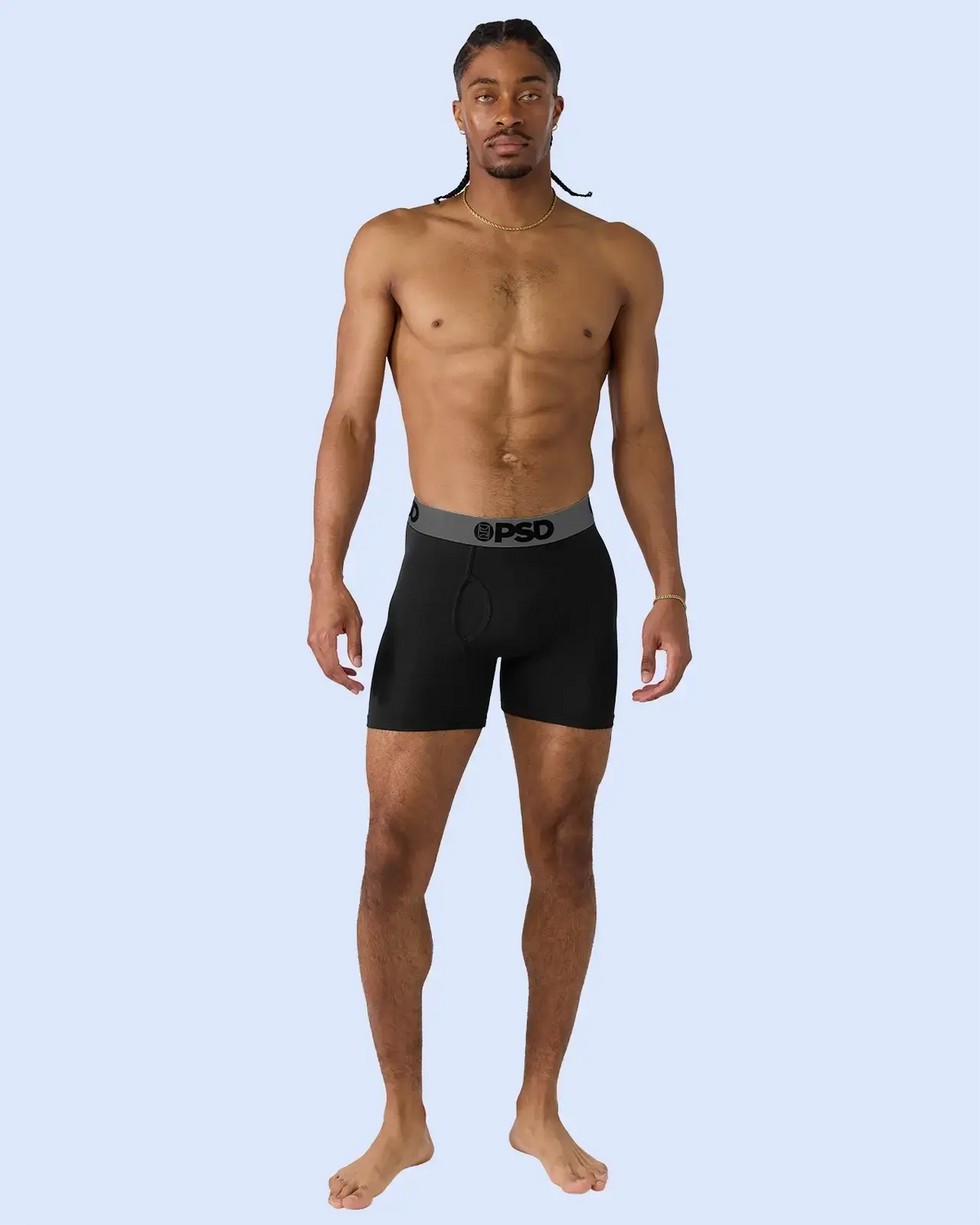 Men PSD Luxe Modal 3 Pack - Black Grey - Mid Length - Luxe Modal