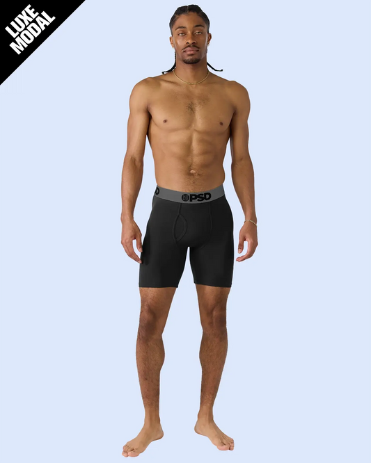 Men PSD Luxe Modal - Black Grey - Standard Length - Luxe Modal
