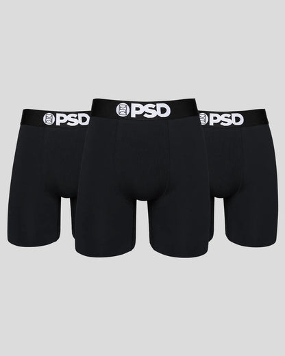 Men PSD Solids 3 Pack - Black - Standard Length - Cotton