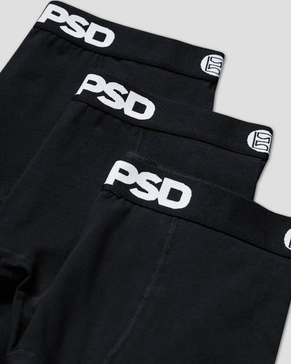Men PSD Solids 3 Pack - Black - Standard Length - Cotton