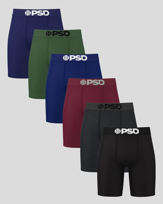 Men PSD Solids 6 Pack - Dark Tones - Standard Length - Cotton