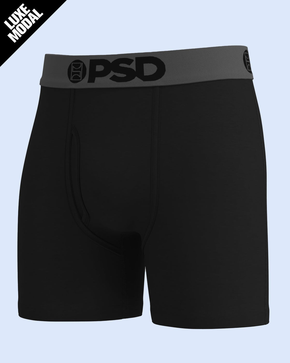Men PSD Luxe Modal - Black Grey - Mid Length - Luxe Modal
