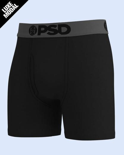 Men PSD Luxe Modal - Black Grey - Mid Length - Luxe Modal