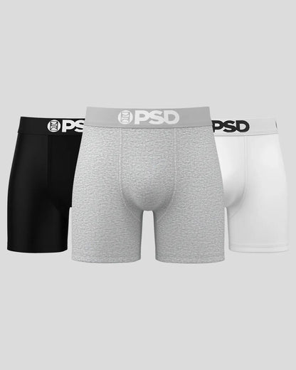 Men PSD Solids 3 Pack - Neutrals - Mid Length - Cotton