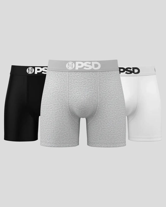 Men PSD Solids 3 Pack - Neutrals - Mid Length - Cotton