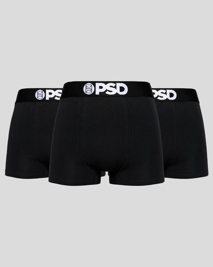 Men PSD Solids 3 Pack - Black - Trunk - Cotton