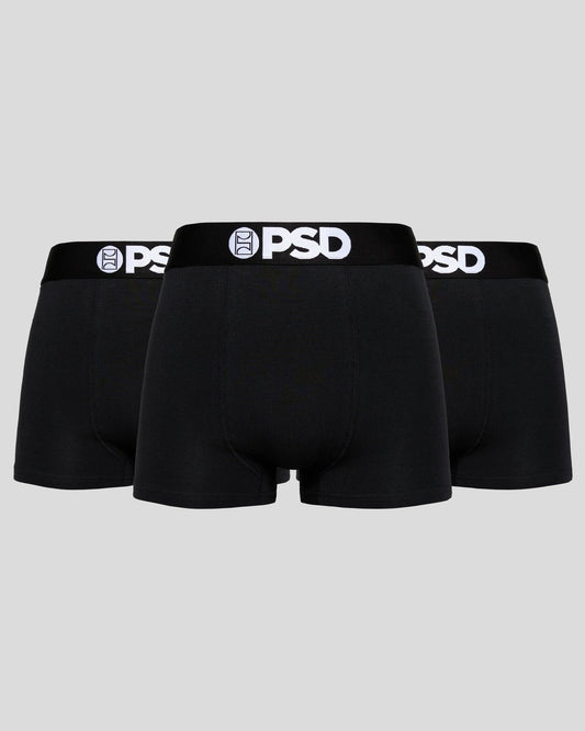 Men PSD Solids 3 Pack - Black - Trunk - Cotton
