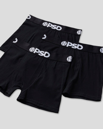 Men PSD Solids 3 Pack - Black - Trunk - Cotton