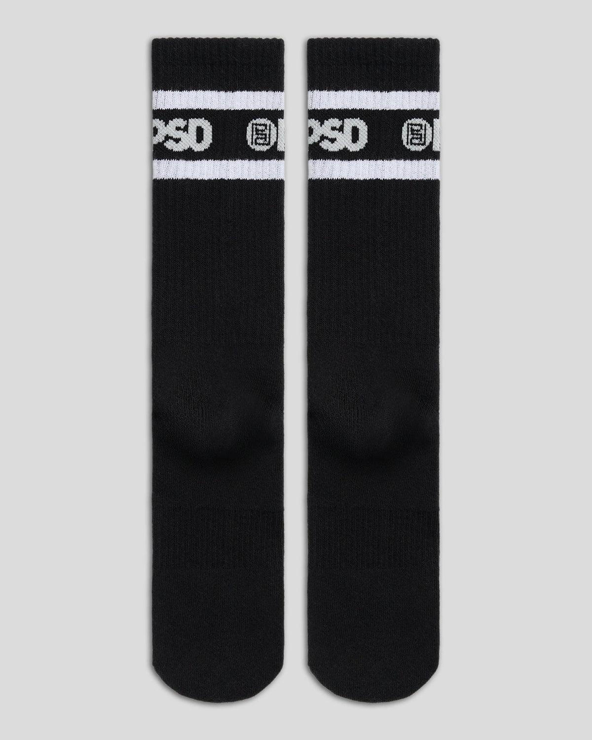 Men PSD 3 Pack - Logo Stripe Crew - Black - Crew Sock