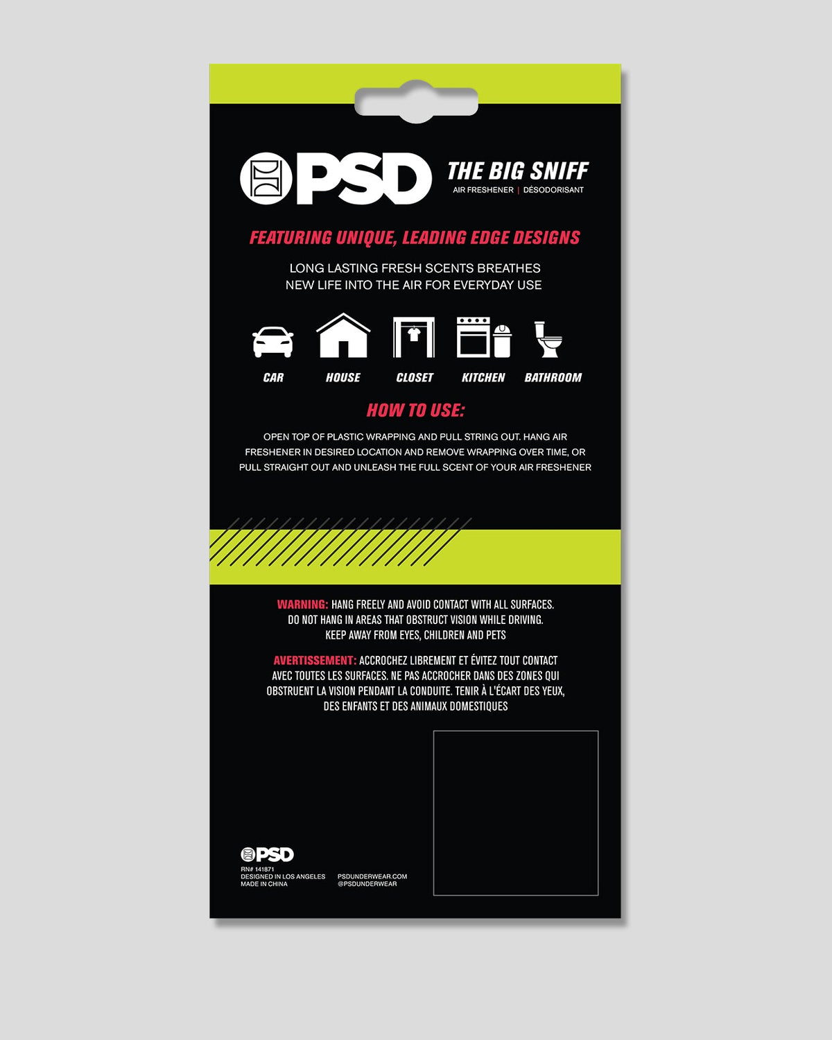 Men PSD 3 Pack - Big Foot - Air Freshener