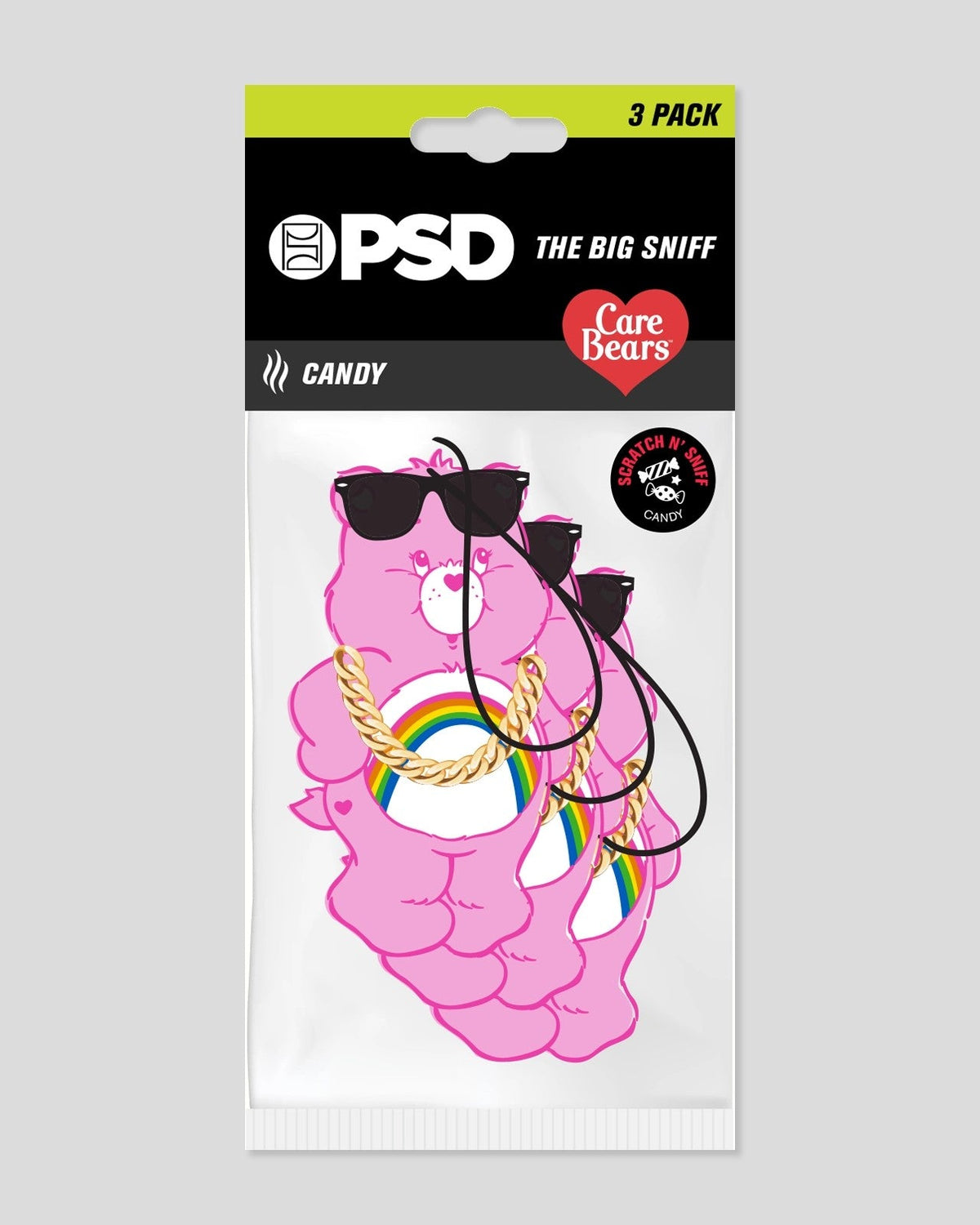 Men PSD 3 Pack - Cheer Bear - Air Freshener