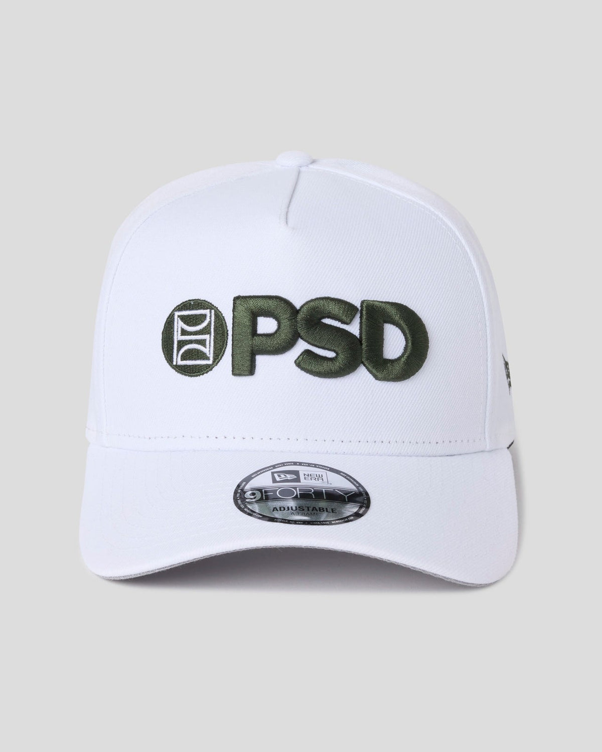 Men PSD New Era x PSD Logo Hat White/Green - ACCESSORIES