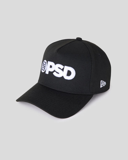 Men PSD New Era x PSD Logo Hat Black - ACCESSORIES