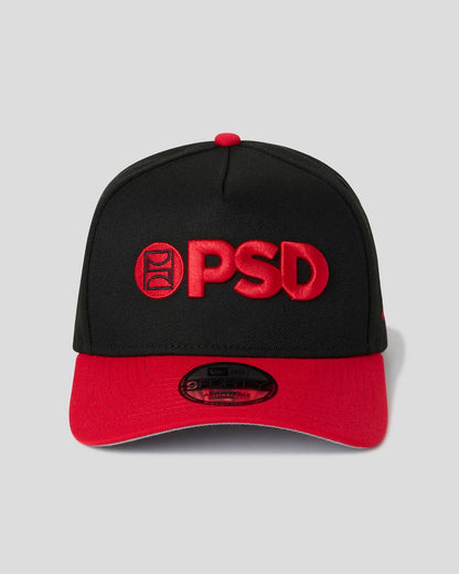 Men PSD New Era x PSD Logo Hat Black/Red - ACCESSORIES