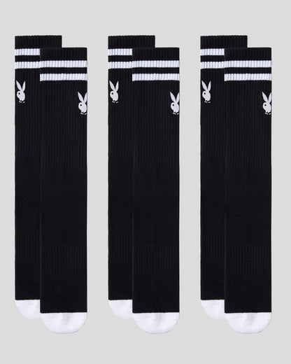 Men PSD Playboy Crew Sock - 3 Pack - Crew Sock