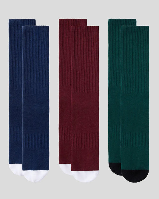Men PSD 3 Pack - Logo Crew - Dark Tones - Crew Sock