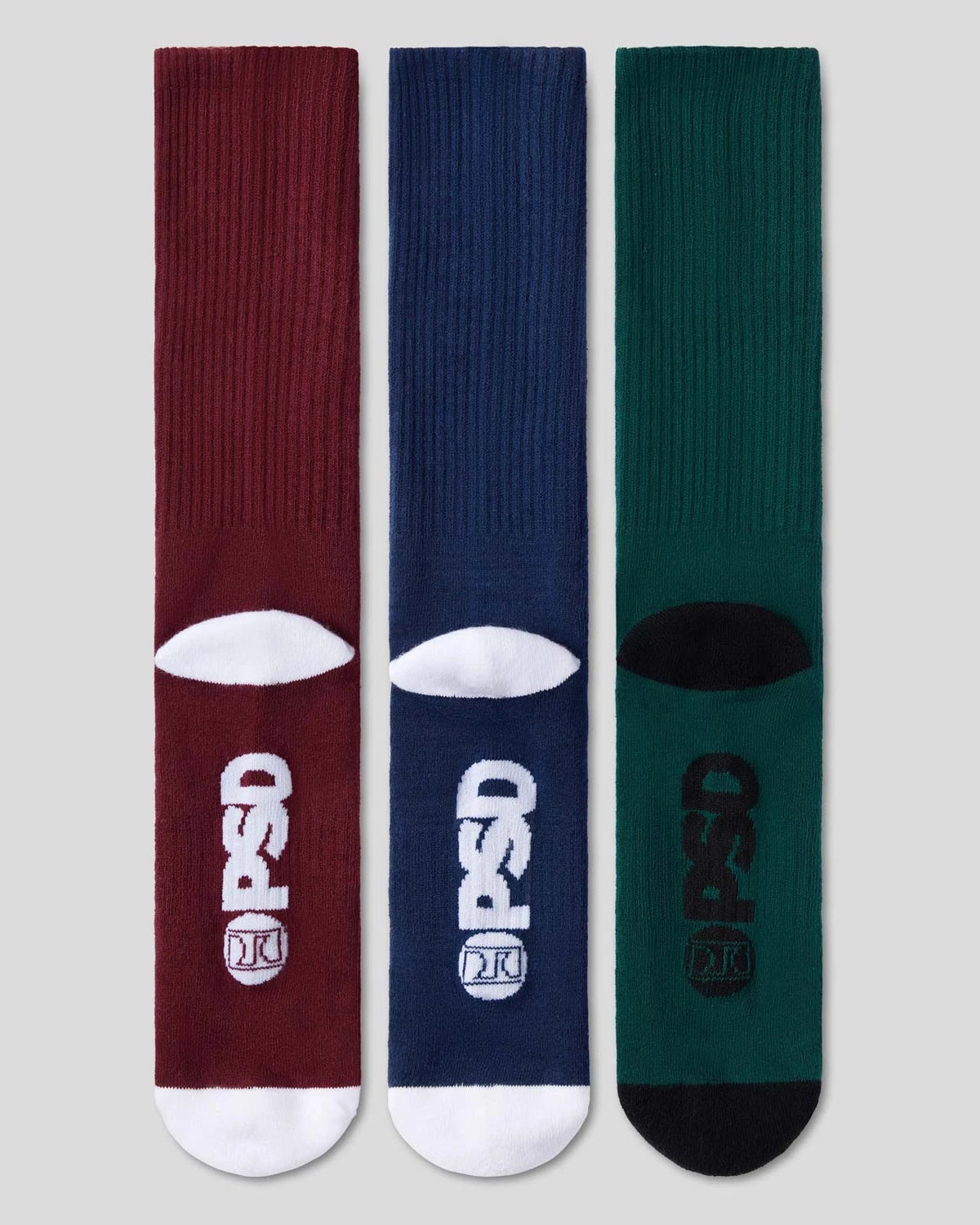 Men PSD 3 Pack - Logo Crew - Dark Tones - Crew Sock
