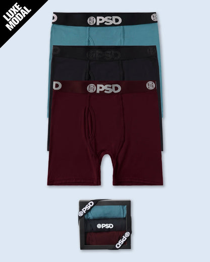 Men PSD Luxe Modal 3 Pack - Dark Tones - Mid Length - Luxe Modal
