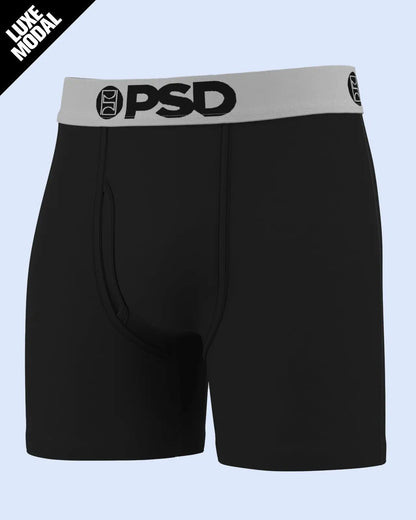 Men PSD Luxe Modal - Black Silver - Mid Length - Luxe Modal
