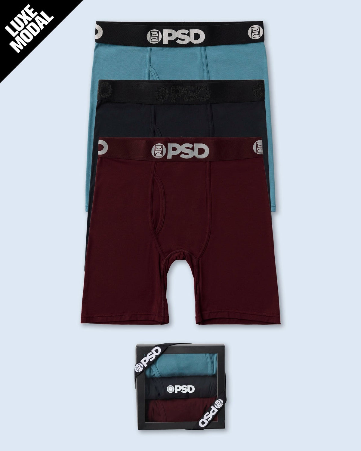 Men PSD Luxe Modal 3 Pack - Dark Tones - Standard Length - Luxe Modal