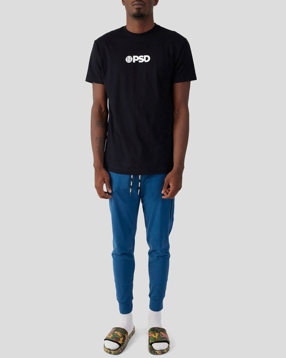 Men|Women PSD Core Logo Tee - Black - Classic Tee