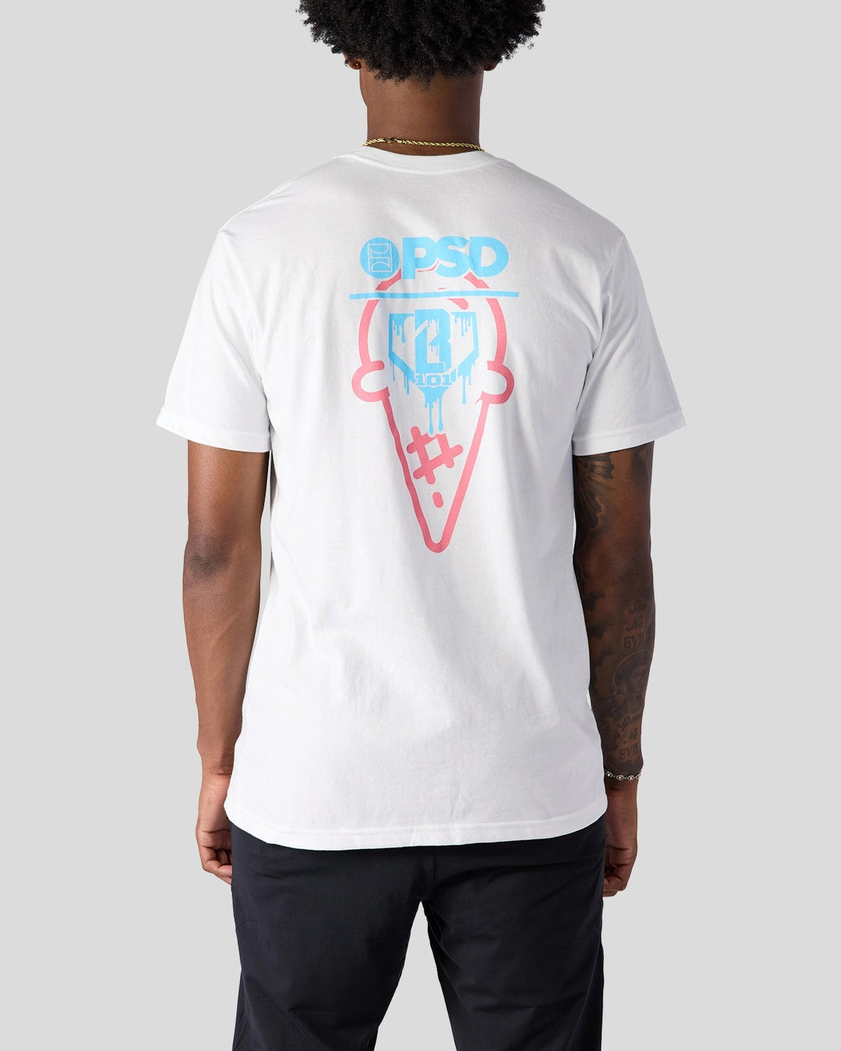 Men PSD Baseball Lifestyle 101 - White Tee - Graphic Tee
