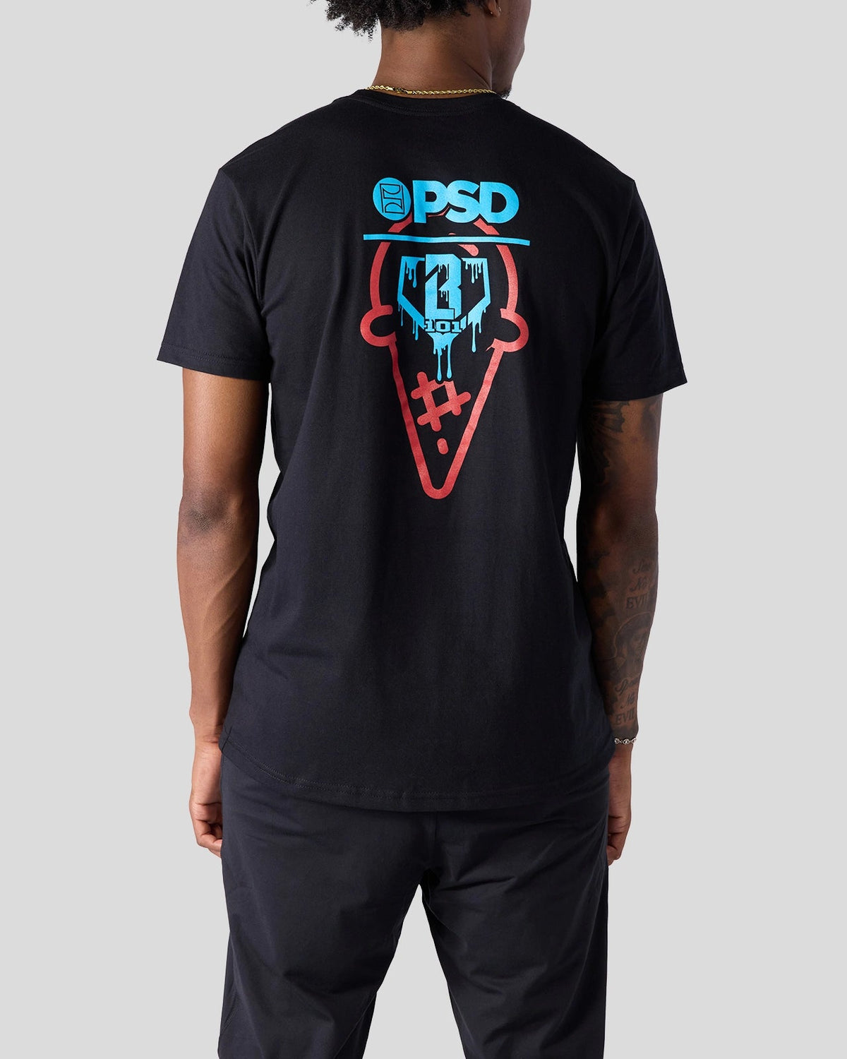 Men PSD Baseball Lifestyle 101 - Black Tee - Graphic Tee