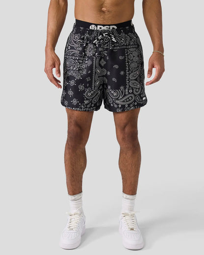 Men PSD Khaki Paisley Essential Short - Essential Short
