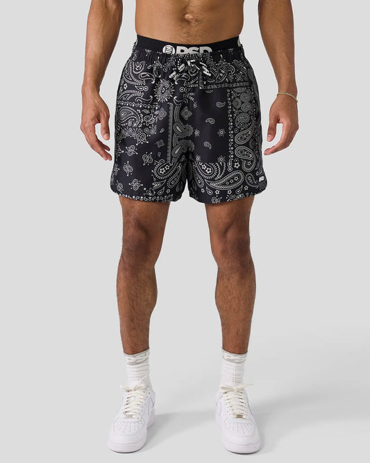 Men PSD Khaki Paisley Essential Short - Essential Short