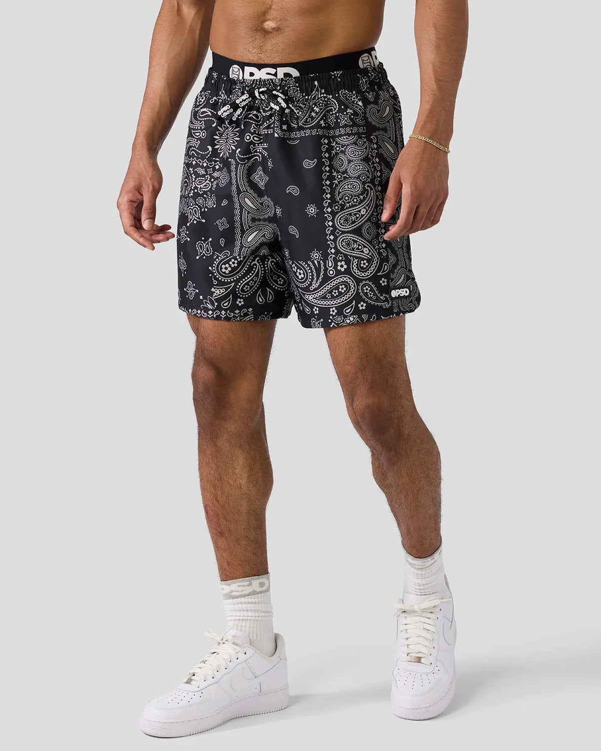Men PSD Khaki Paisley Essential Short - Essential Short