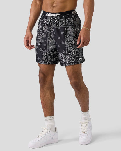 Men PSD Khaki Paisley Essential Short - Essential Short