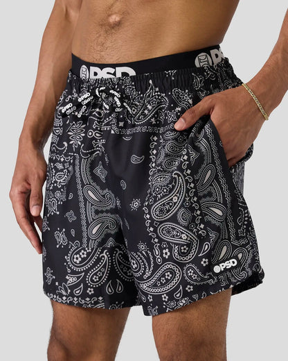 Men PSD Khaki Paisley Essential Short - Essential Short