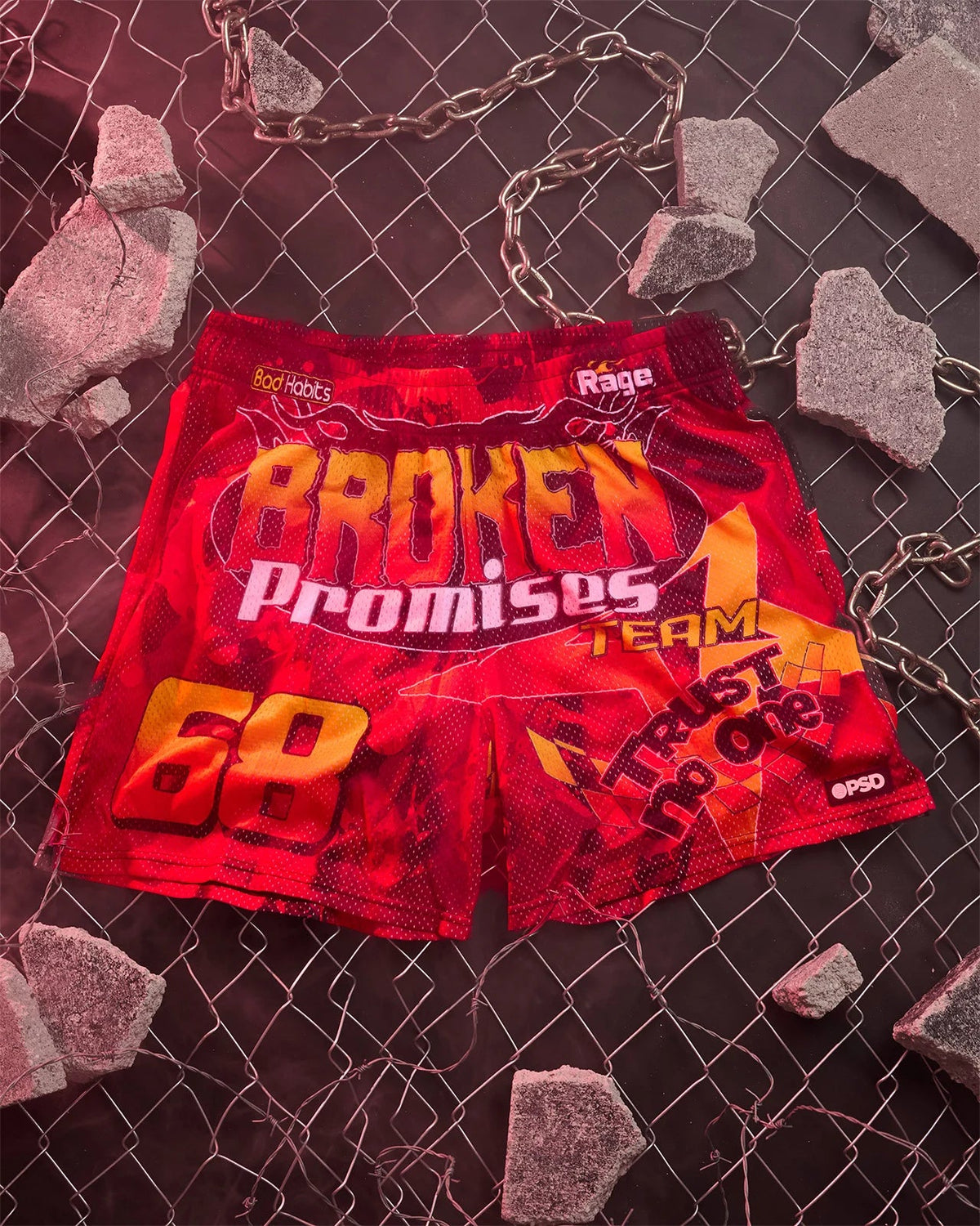 Men PSD Broken Promises - Trust No One Active Short - Active Short