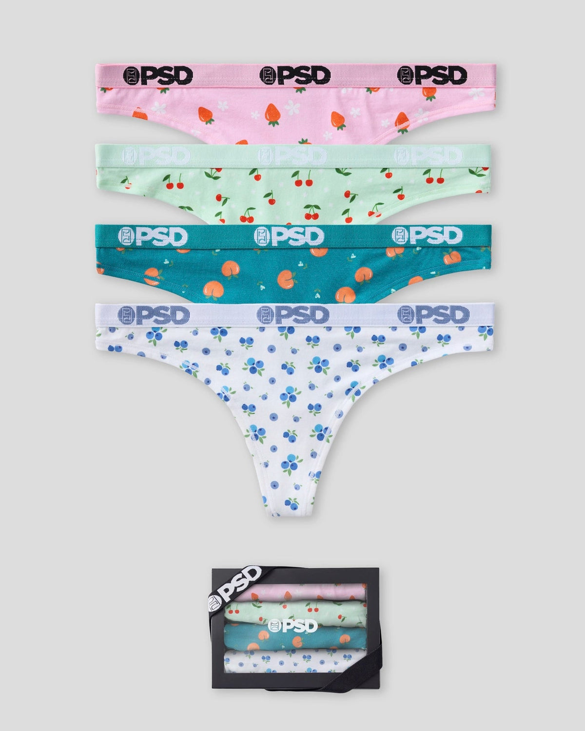 Women PSD Modal 4 Pack - Fruity - Thong - Modal