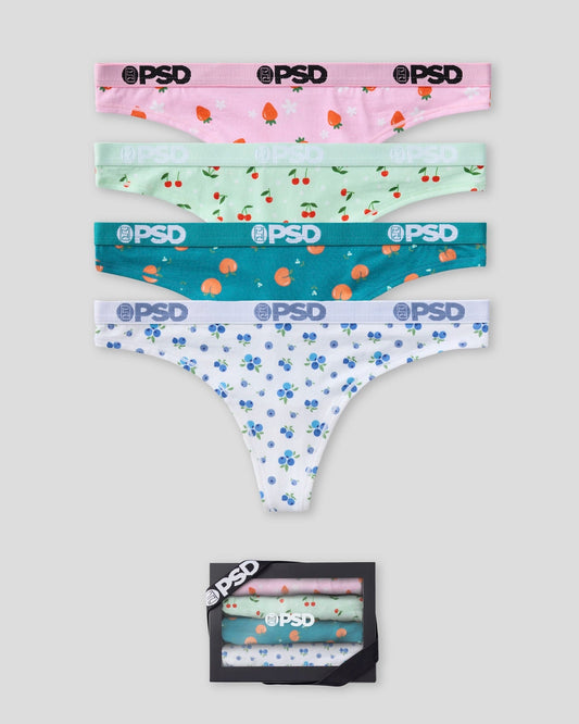 Women PSD Modal 4 Pack - Fruity - Thong - Modal