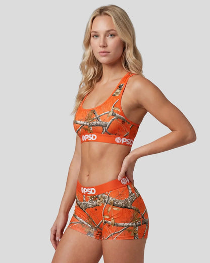 Women PSD Realtree - Edge Orange - Sports Bra
