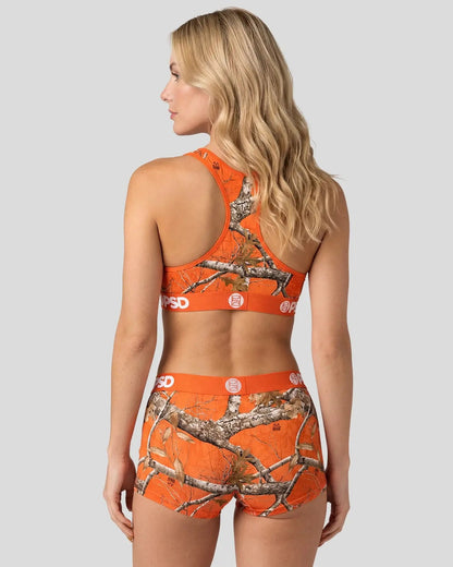 Women PSD Realtree - Edge Orange - Sports Bra