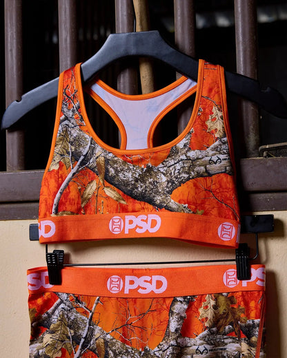 Women PSD Realtree - Edge Orange - Sports Bra