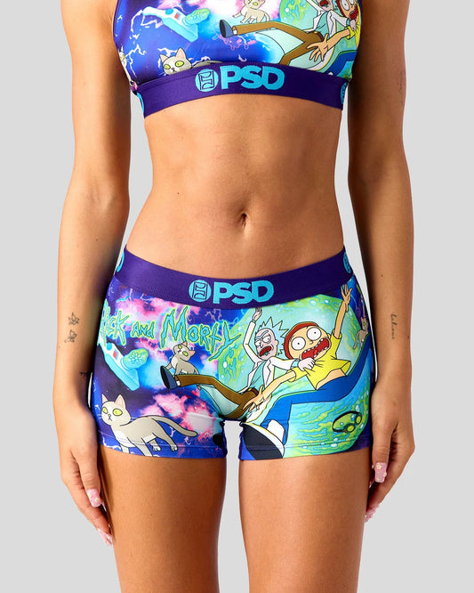Women PSD Rick and Morty - Purple Days - Boy Short