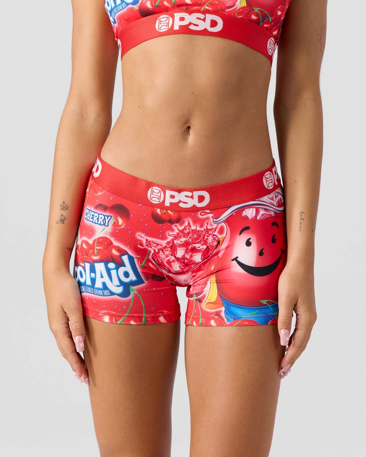 Women PSD Kool-Aid - Cherry - Boy Short
