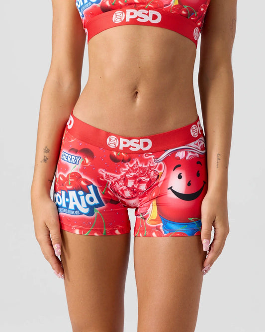 Women PSD Kool-Aid - Cherry - Boy Short