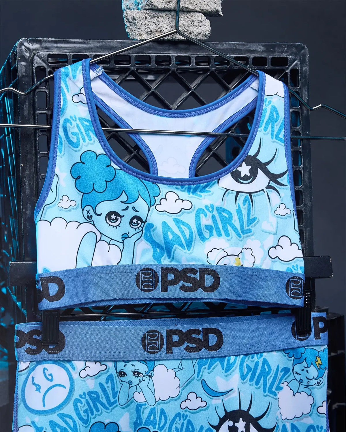 Women PSD Sad Girlz - Blues - Sports Bra