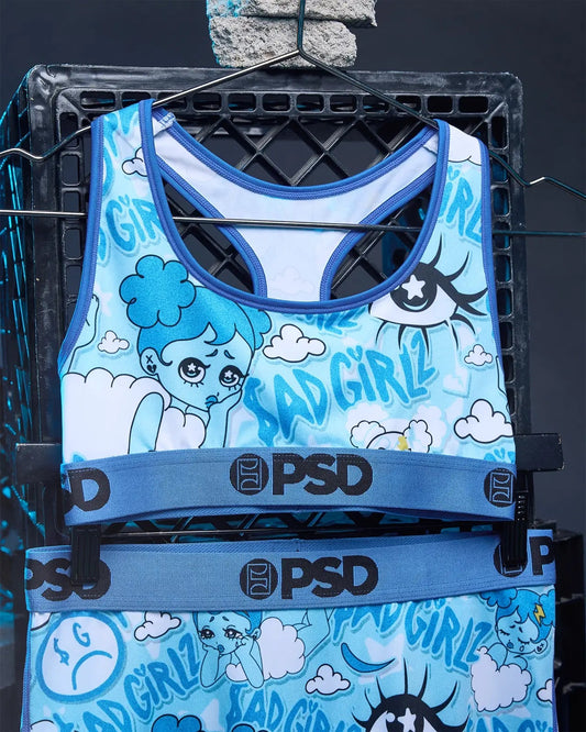 Women PSD Sad Girlz - Blues - Sports Bra