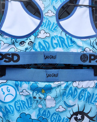 Women PSD Sad Girlz - Blues - Sports Bra