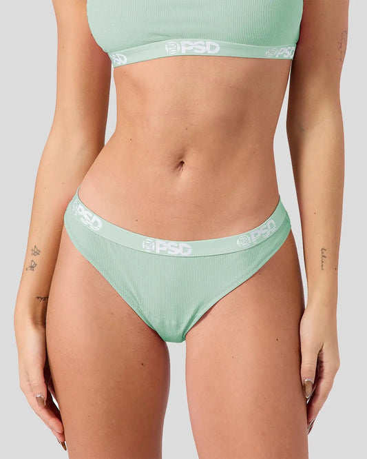 Women PSD Ribbed - Mint - Thong - Ribbed