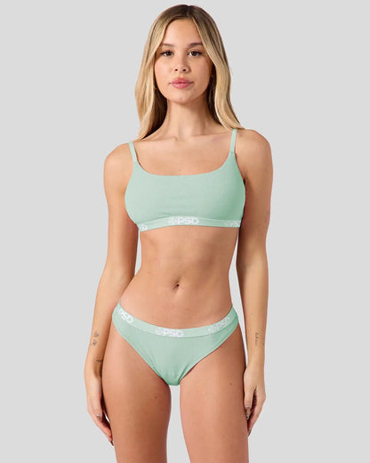 Women PSD Ribbed - Mint - Thong - Ribbed